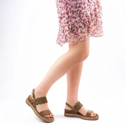 Sandales Compensées Mamzelle Usam Velour Vison