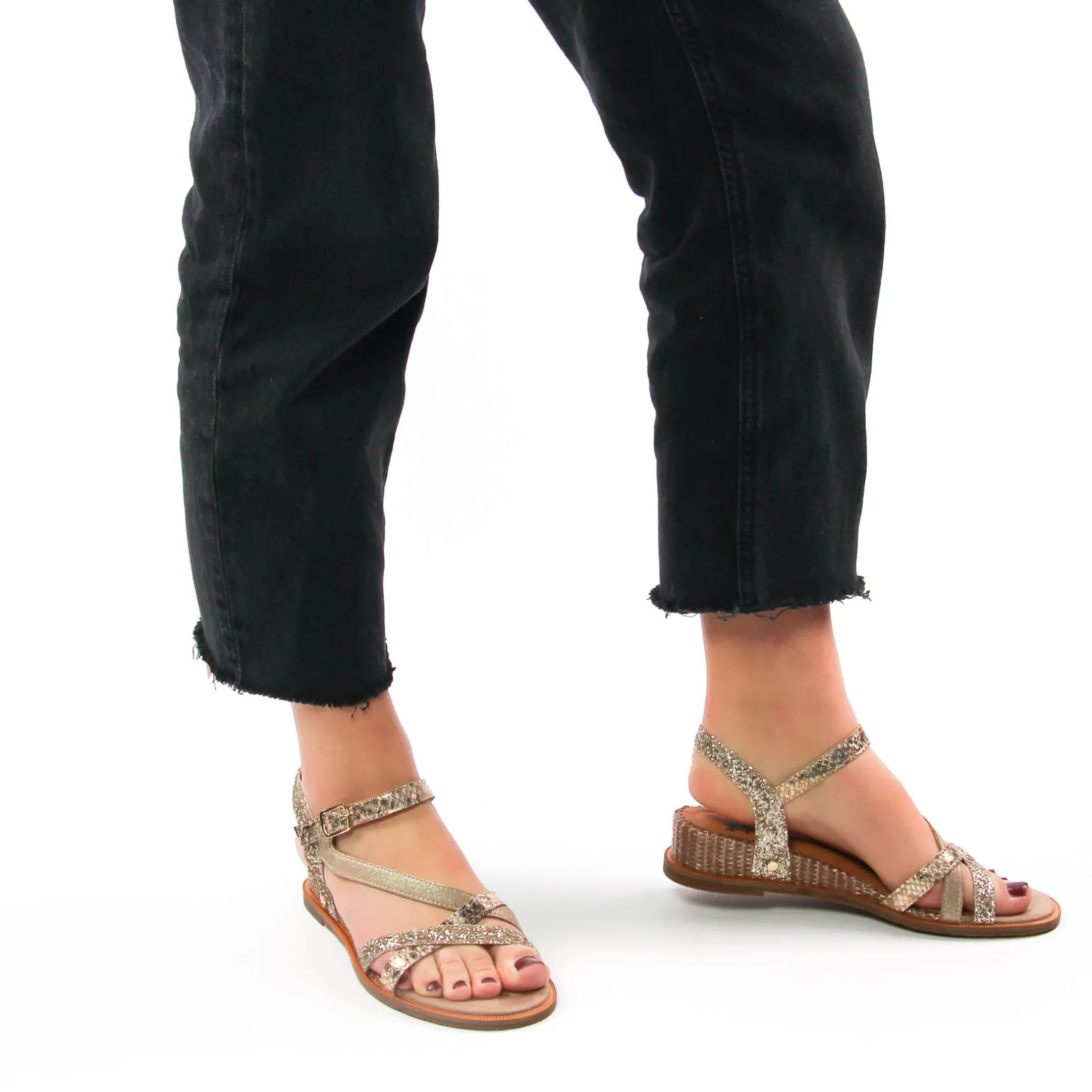 Sandales Compensées Mamzelle Olim Serp Platine