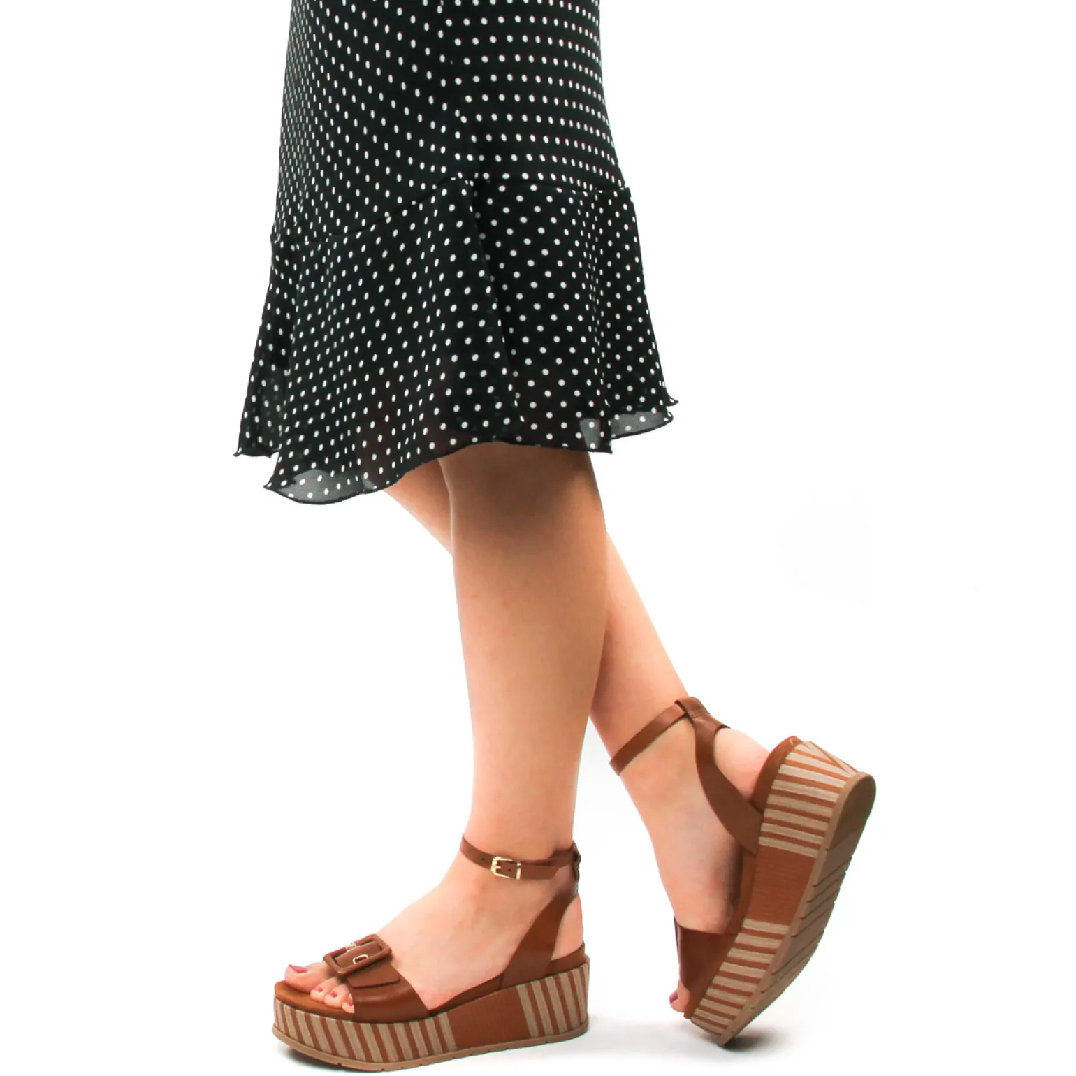 Sandales Compensées Marco Tozzi 28513 Nut Antic