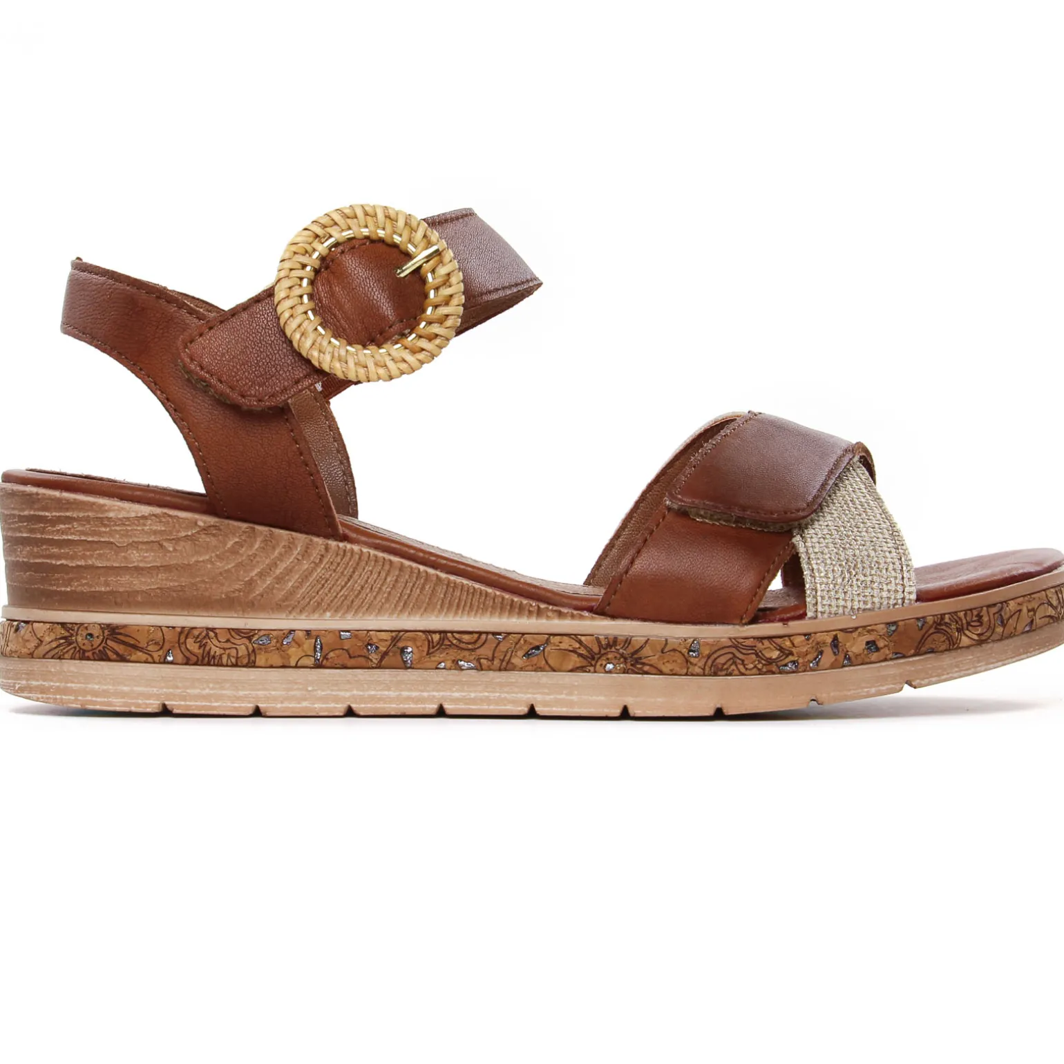 Sandales Compensées Remonte D3067-24 Muschel Muskat