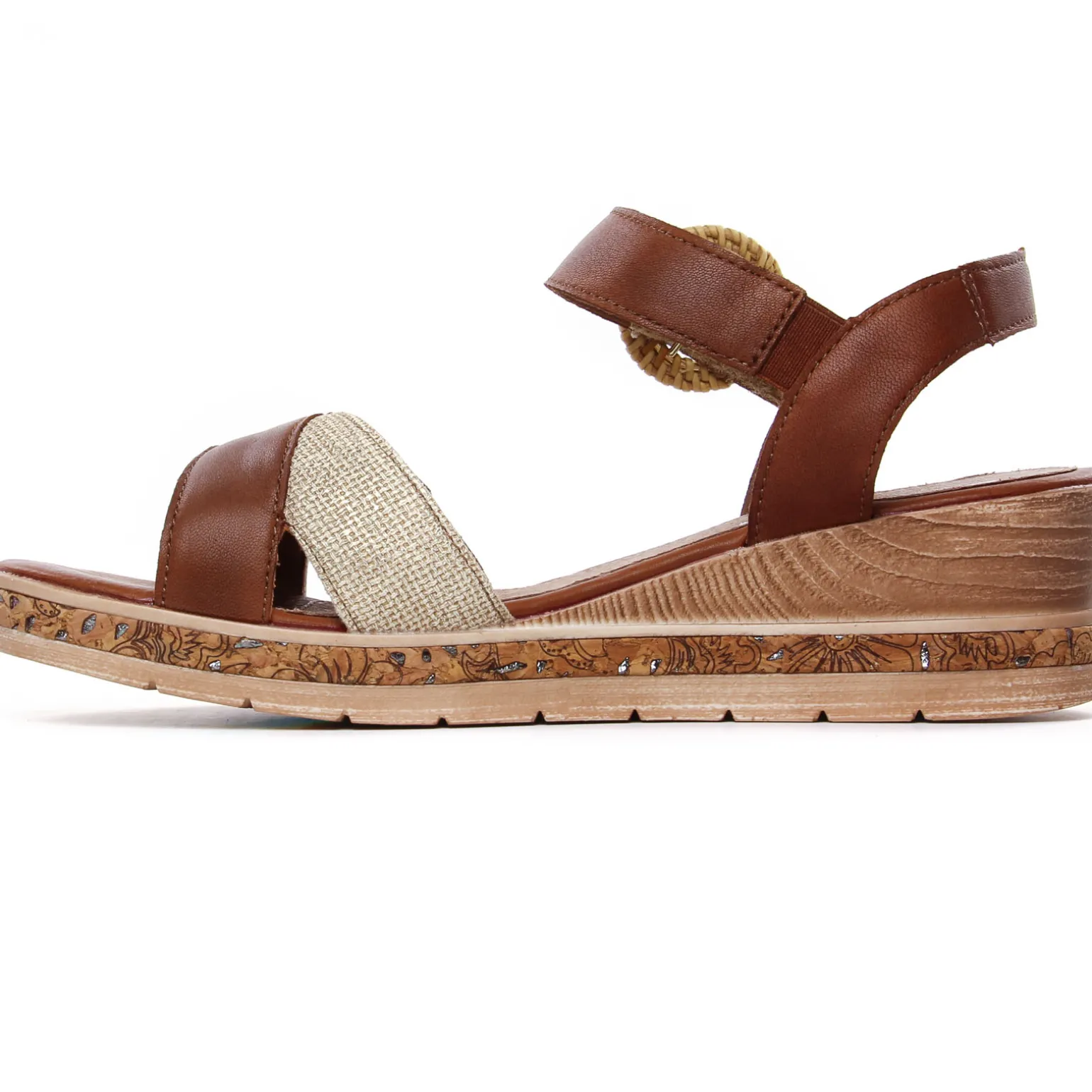 Sandales Compensées Remonte D3067-24 Muschel Muskat