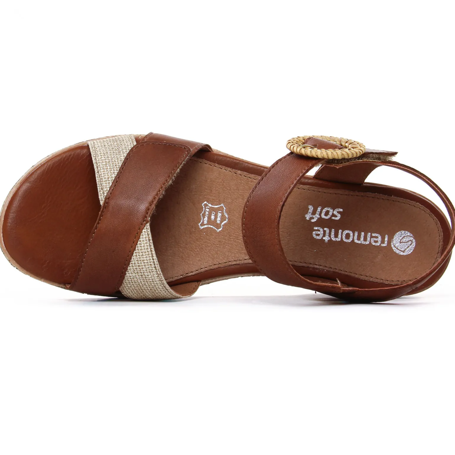 Sandales Compensées Remonte D3067-24 Muschel Muskat