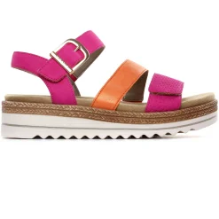 Sandales Compensées Remonte D0Q55-31 Magenta Rouge