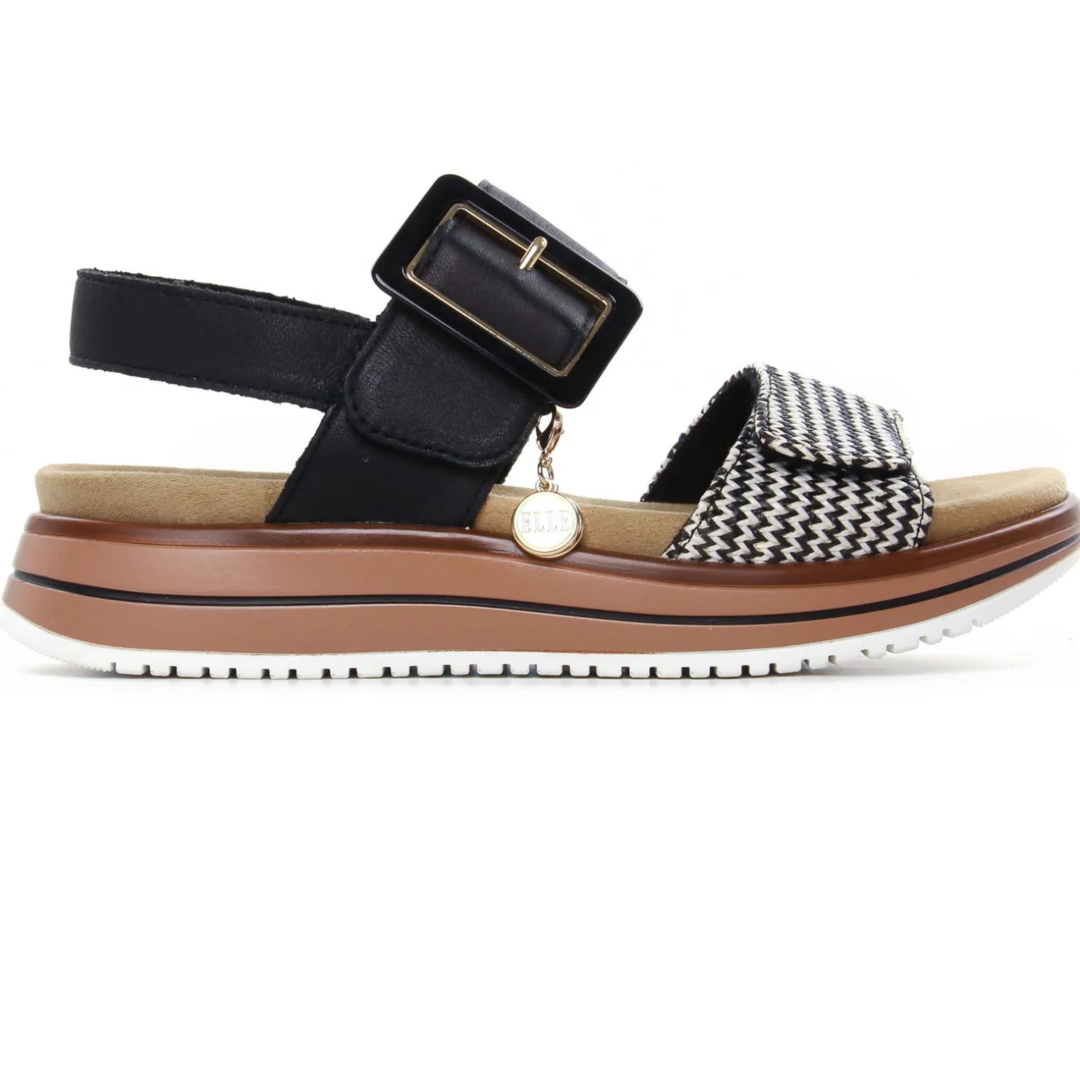 Sandales Compensées Remonte D1J53-02 Schwarz Creme