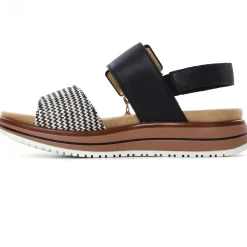 Sandales Compensées Remonte D1J53-02 Schwarz Creme