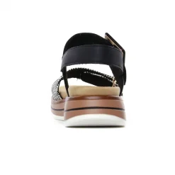 Sandales Compensées Remonte D1J53-02 Schwarz Creme