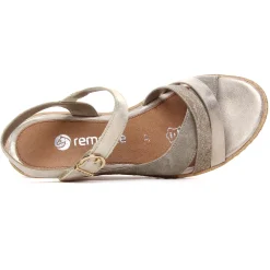 Sandales Compensées Remonte R6263-60 Metal Perle