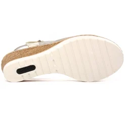 Sandales Compensées Remonte R6263-60 Metal Perle