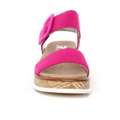 Sandales Compensées Rieker W0800-31 Fuchia