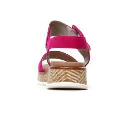 Sandales Compensées Rieker W0800-31 Fuchia