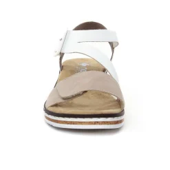 Sandales Compensées Rieker V3660-60 Nude Weiss