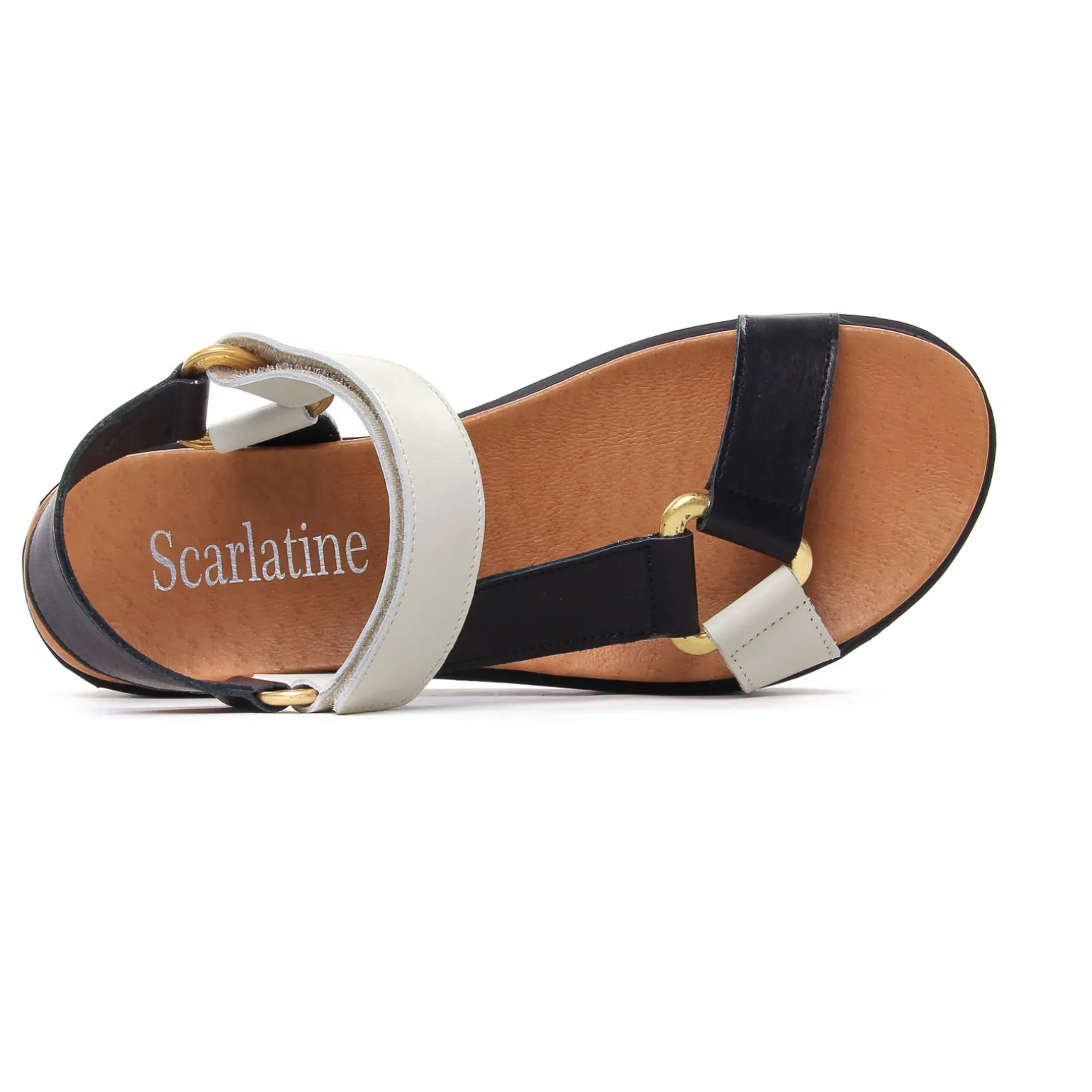 Sandales Compensées Scarlatine Co44948Ea Lat Noir Nut