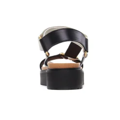 Sandales Compensées Scarlatine Co44948Ea Lat Noir Nut