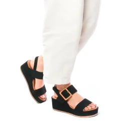 Sandales Compensées Scarlatine Faction Noir