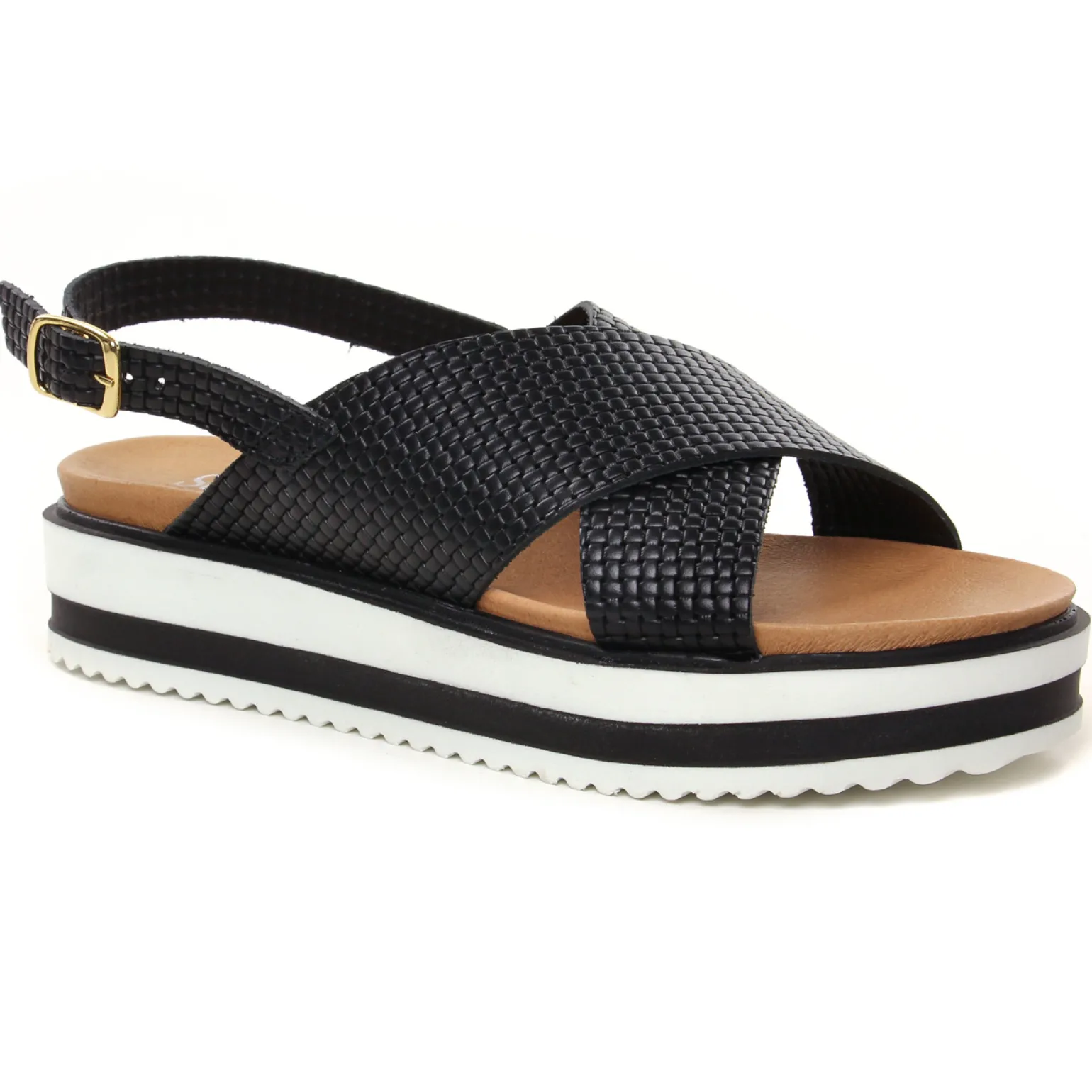 Sandales Compensées Scarlatine Co44644Dc Noir