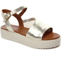 Sandales Compensées Scarlatine Co45090 Platine