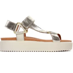 Sandales Compensées Scarlatine Co44948D Platine