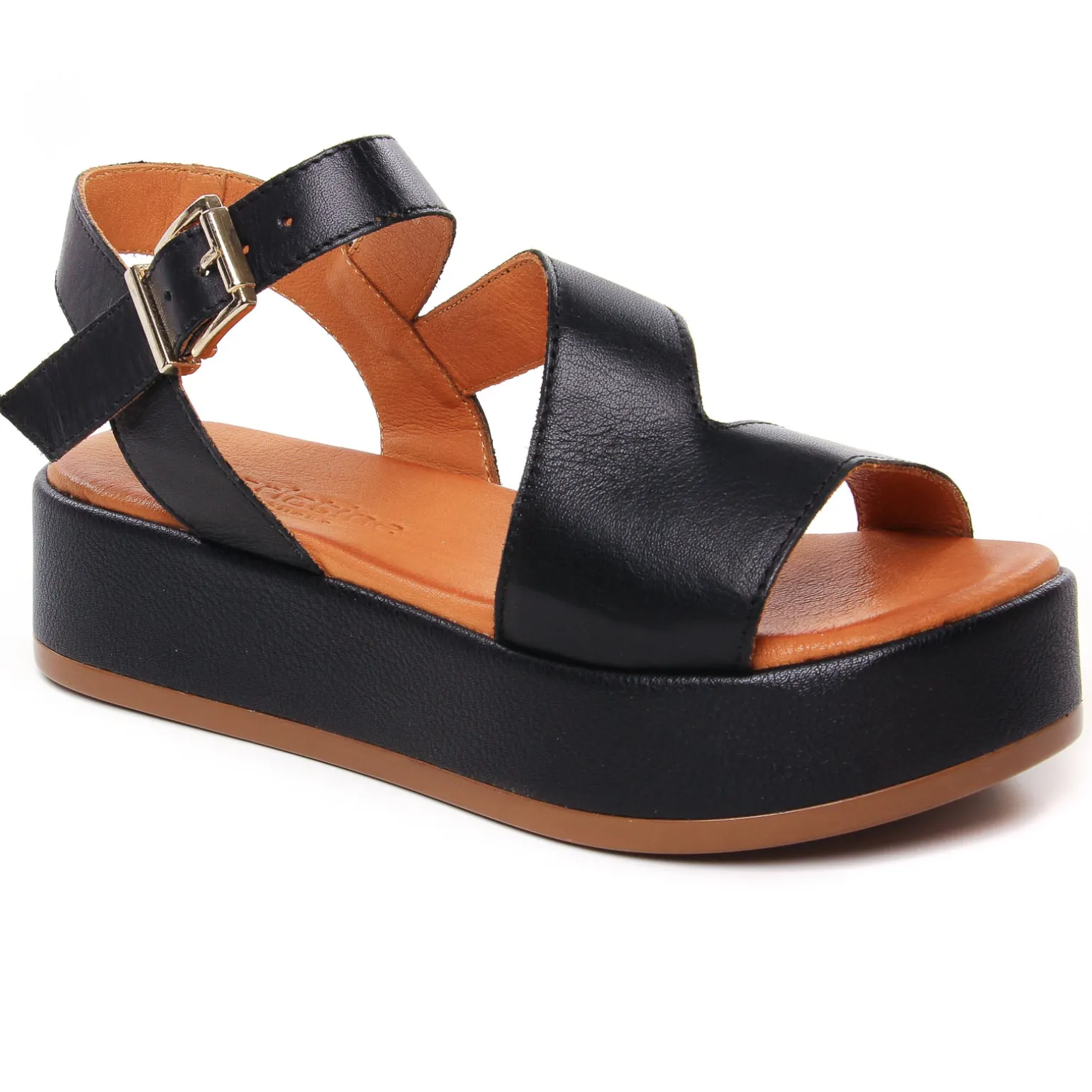 Sandales Compensées Scarlatine Galy Noir