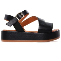 Sandales Compensées Scarlatine Galy Noir