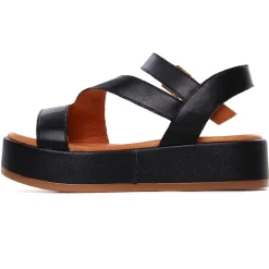 Sandales Compensées Scarlatine Galy Noir