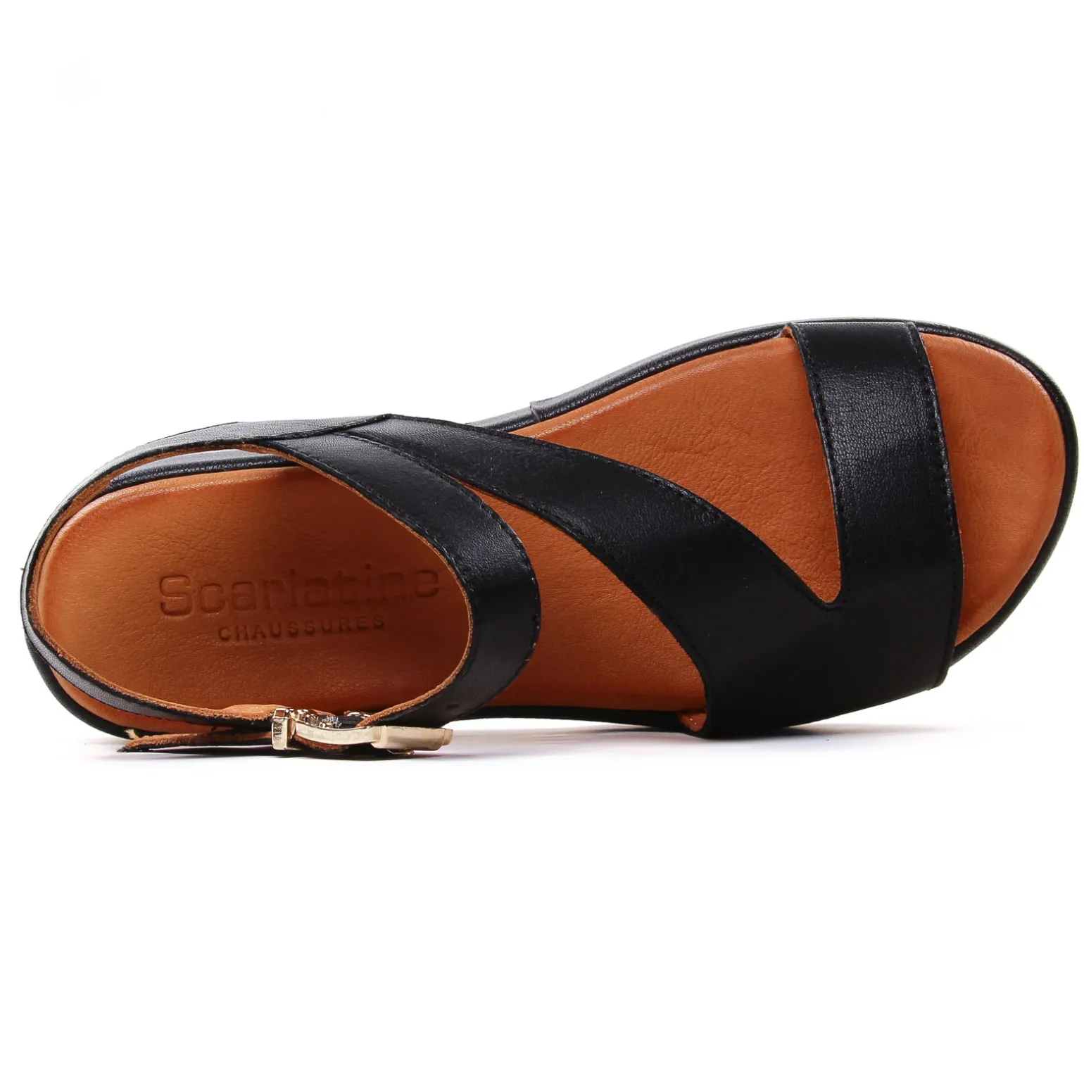 Sandales Compensées Scarlatine Galy Noir