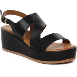 Sandales Compensées Scarlatine Fable 02 Noir