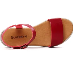 Sandales Compensées Scarlatine 34529 Rouge