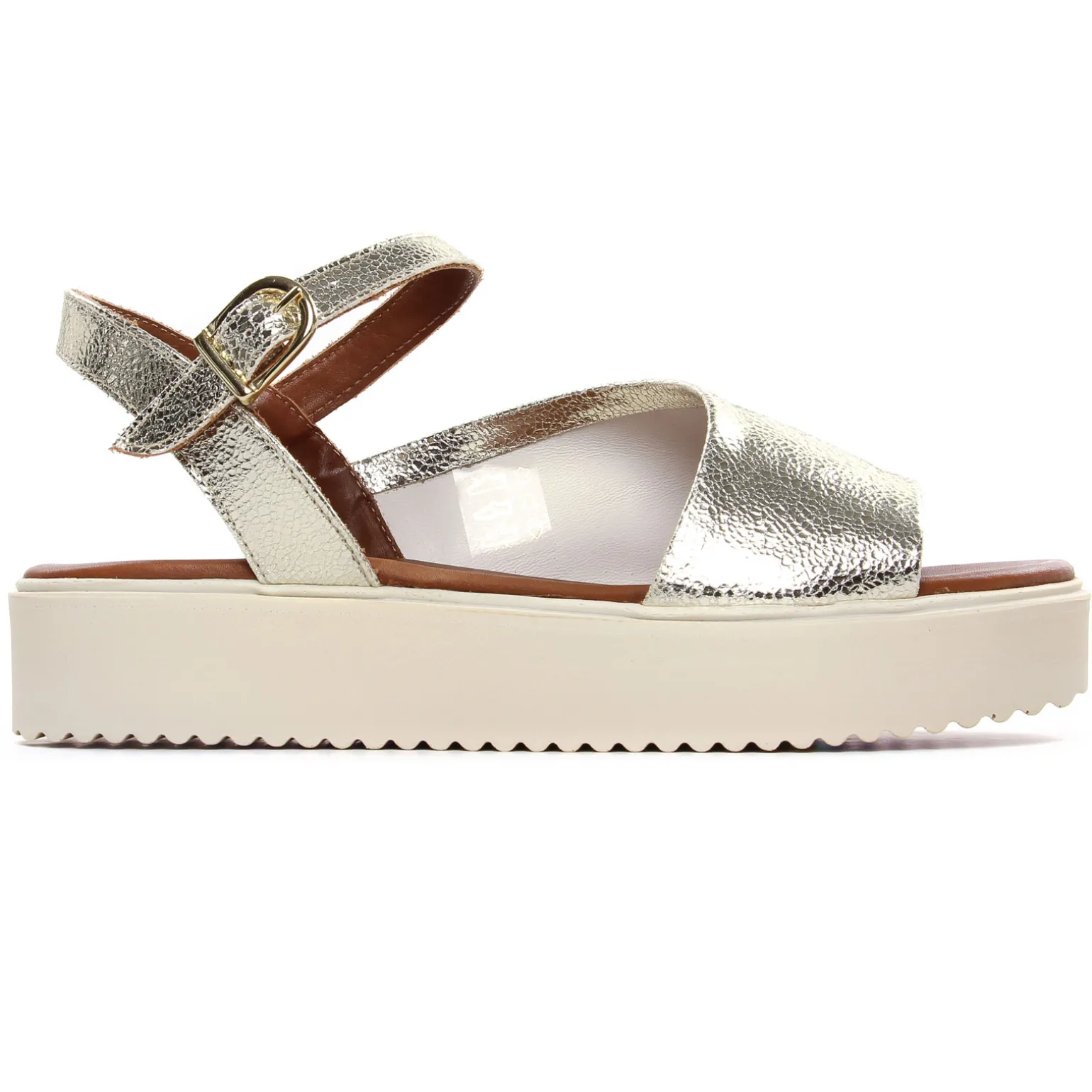 Sandales Compensées Scarlatine Co45090 Platine