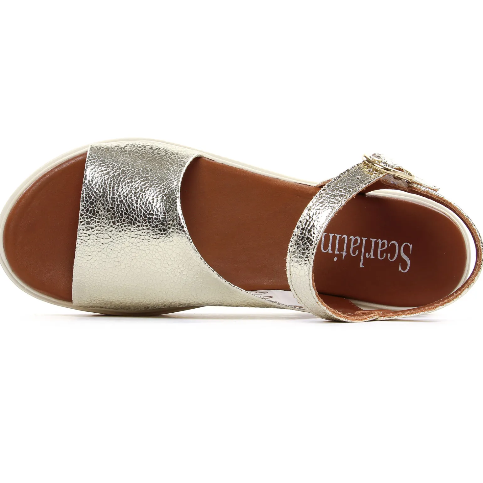 Sandales Compensées Scarlatine Co45090 Platine