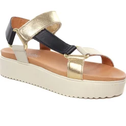 Sandales Compensées Scarlatine Co44948D Opalo Latte