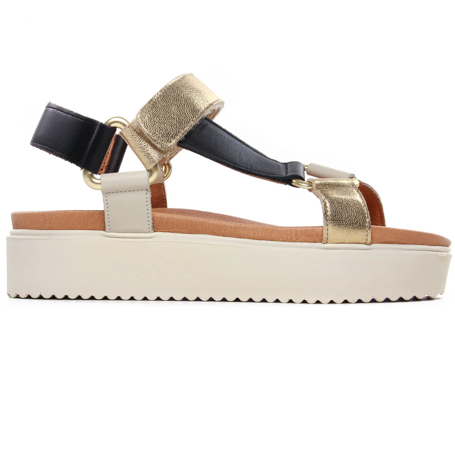 Sandales Compensées Scarlatine Co44948D Opalo Latte