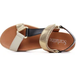 Sandales Compensées Scarlatine Co44948D Opalo Latte