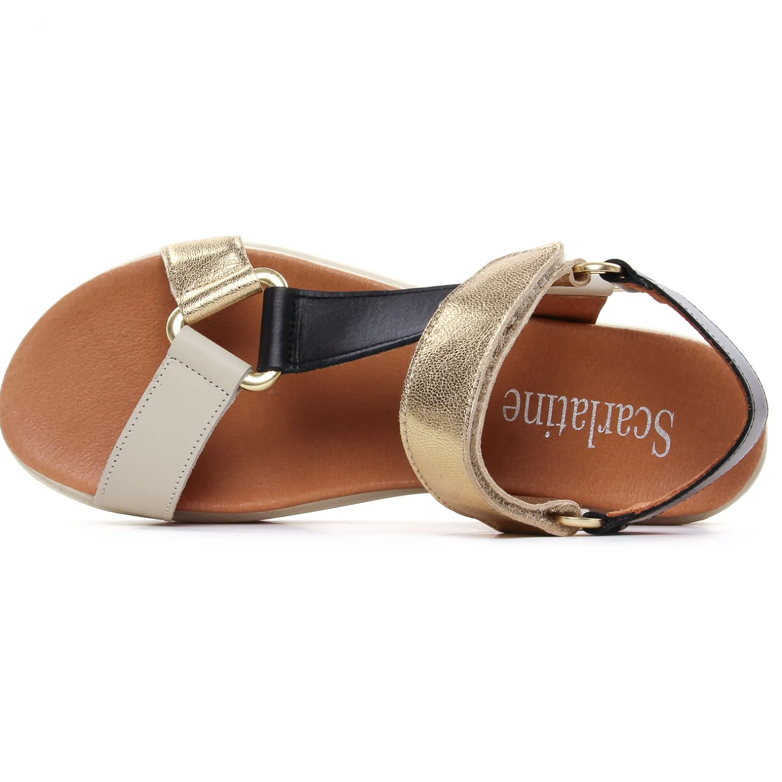 Sandales Compensées Scarlatine Co44948D Opalo Latte