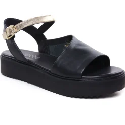 Sandales Compensées Scarlatine Co45090 Noir Fumo