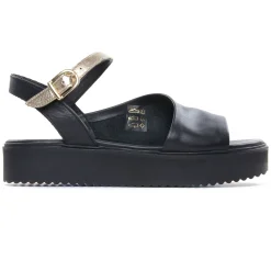 Sandales Compensées Scarlatine Co45090 Noir Fumo