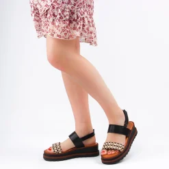 Sandales Compensées Tamaris 28237 Black Comb