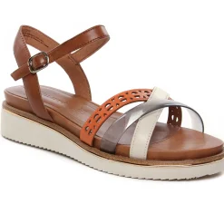 Sandales Compensées Tamaris 28255 Cognac Comb