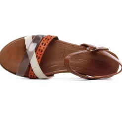 Sandales Compensées Tamaris 28255 Cognac Comb