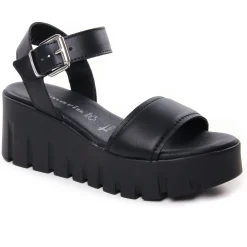 Sandales Compensées Tamaris 28712 Black Leather