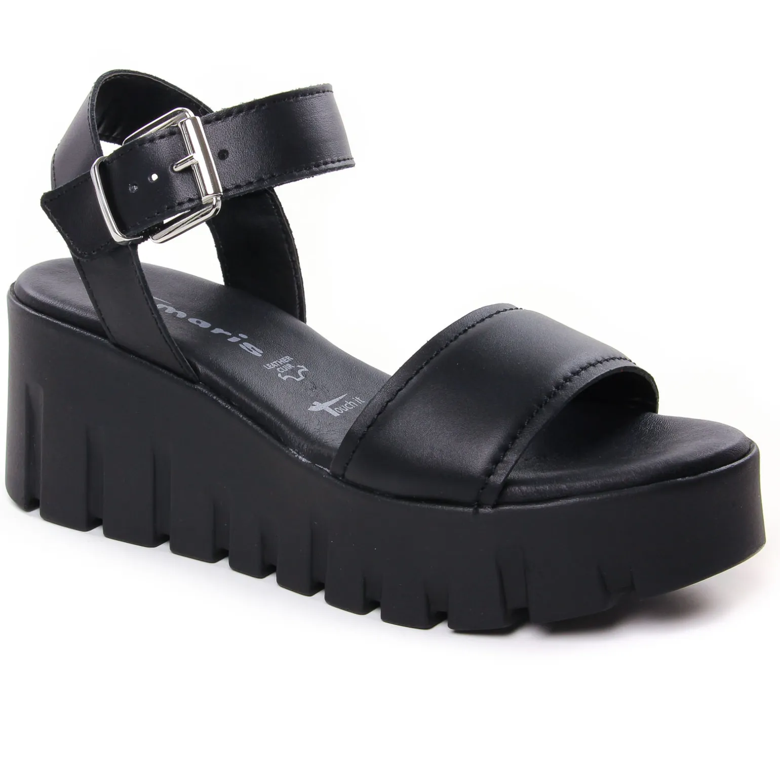 Sandales Compensées Tamaris 28712 Black Leather