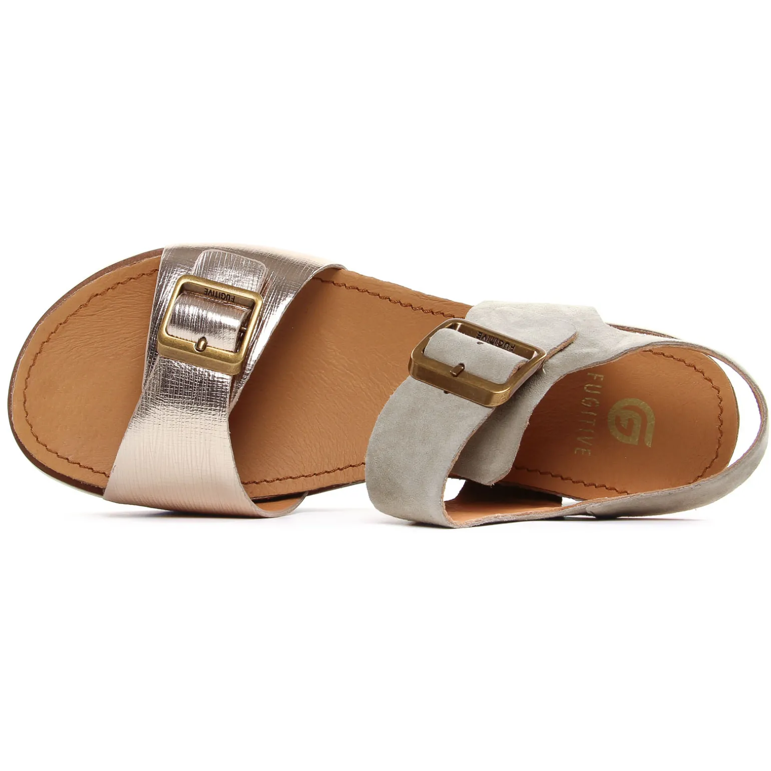 Sandales Fugitive Midor Velour Ciment