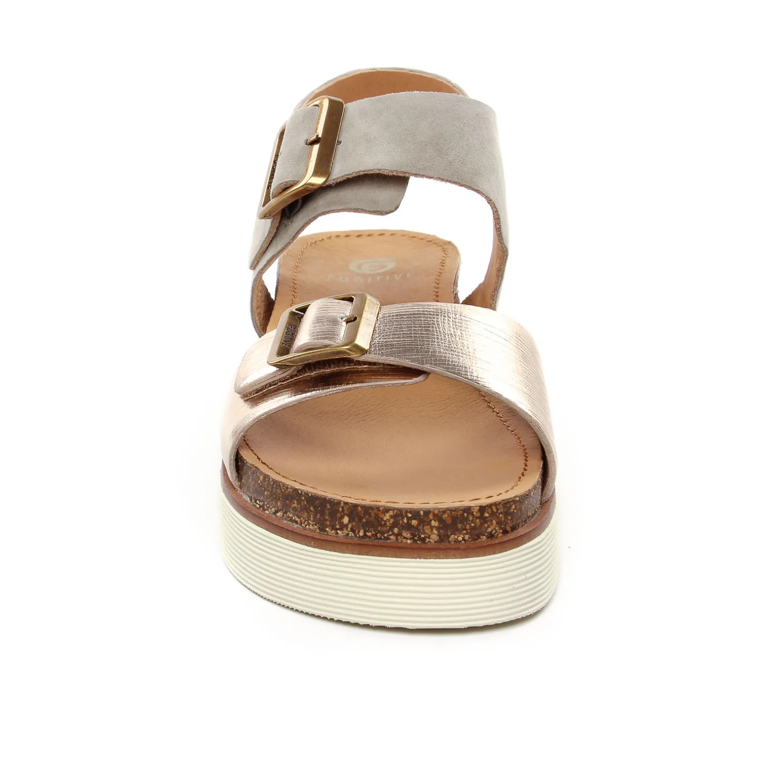 Sandales Fugitive Midor Velour Ciment