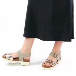 Sandales Fugitive Midor Velour Ciment