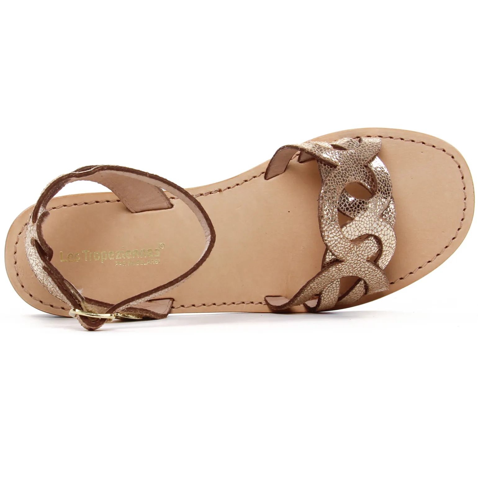 Sandales Les Tropeziennes Hireen Or Craquele