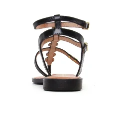 Sandales Les Tropeziennes Horelia Noir Or