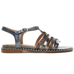 Sandales Plates Emilie Karston Solens Acier