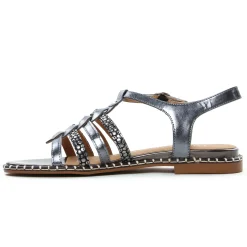 Sandales Plates Emilie Karston Solens Acier