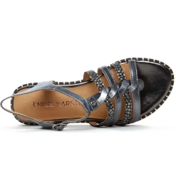 Sandales Plates Emilie Karston Solens Acier