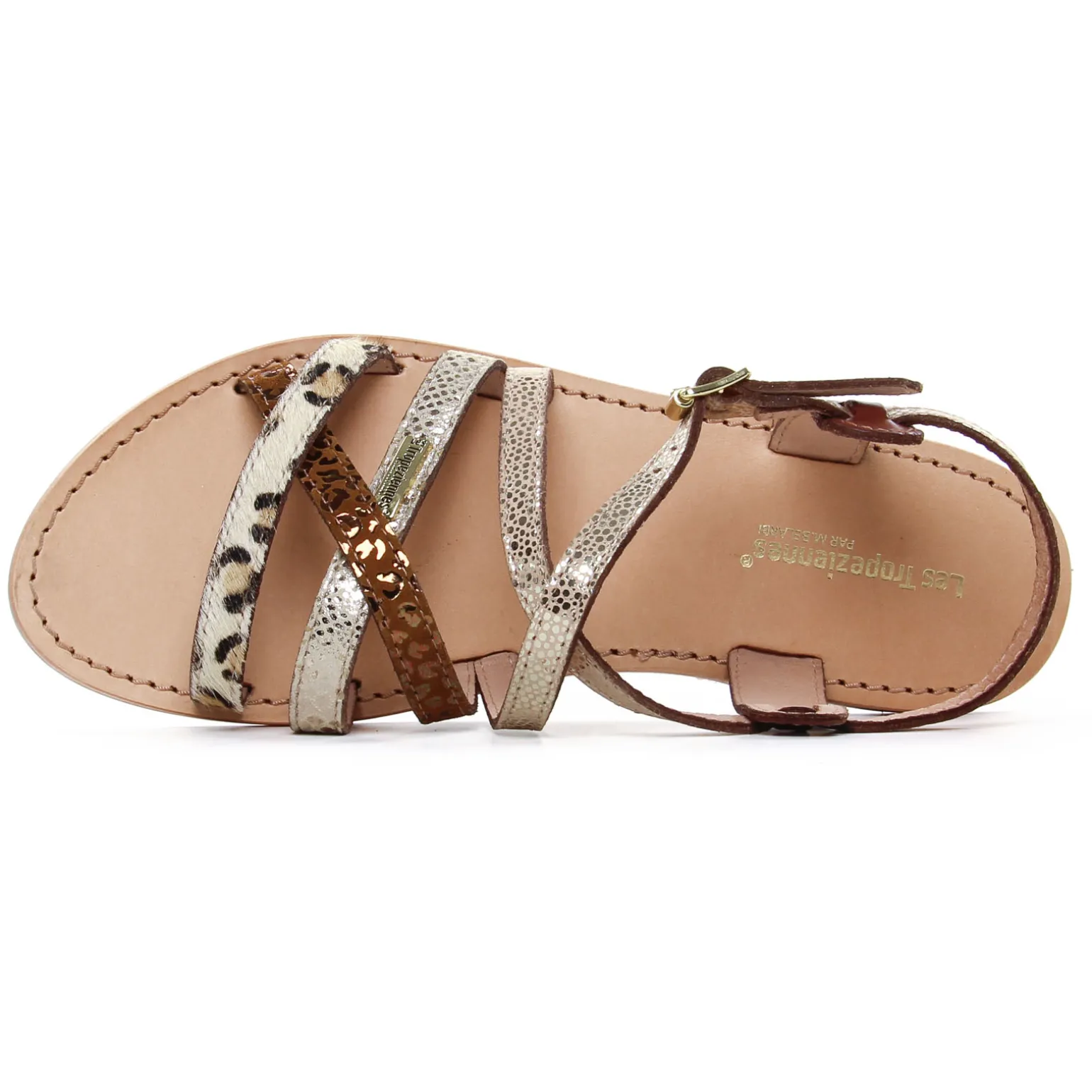 Sandales Plates Les Tropeziennes Hapaxgum Leop Multi