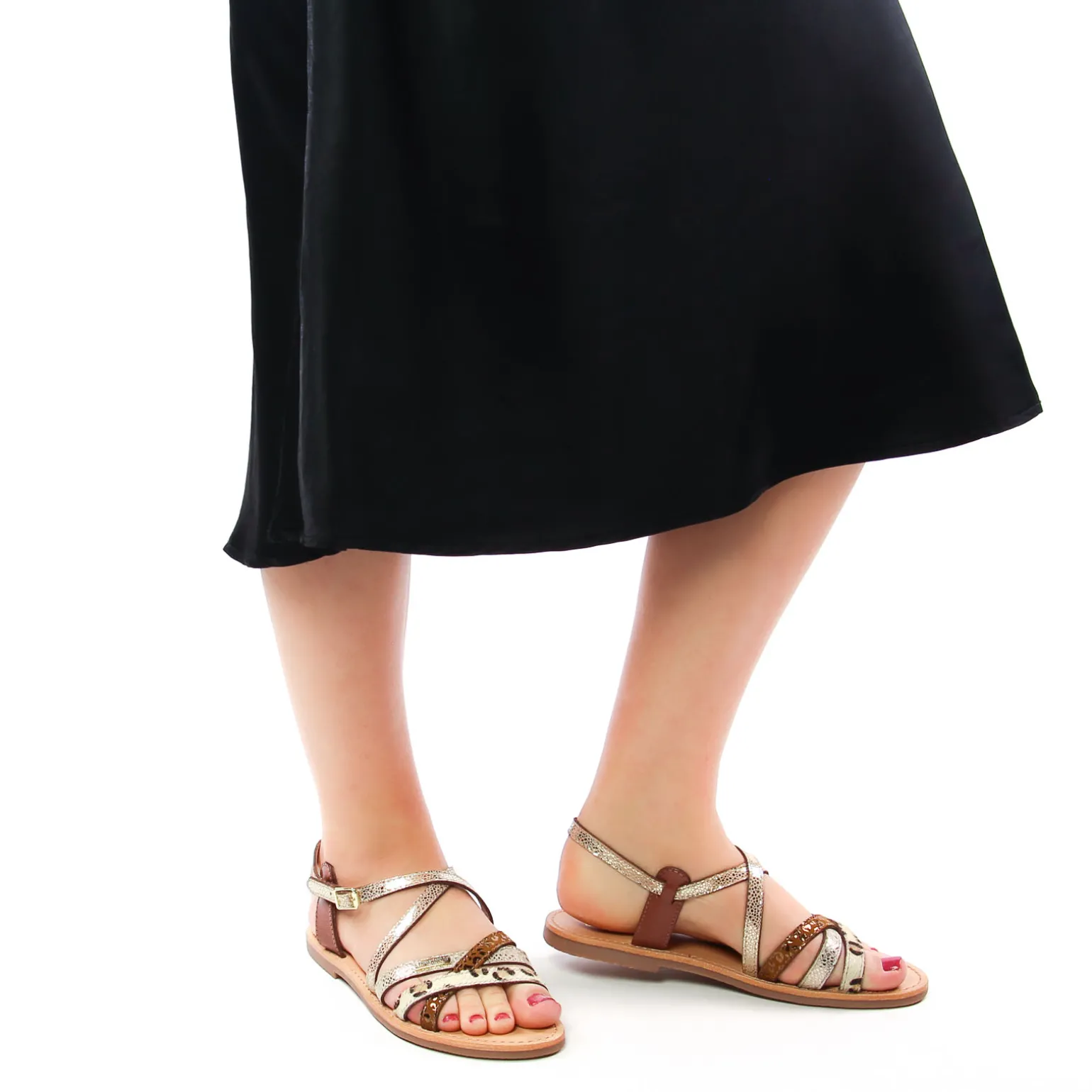 Sandales Plates Les Tropeziennes Hapaxgum Leop Multi